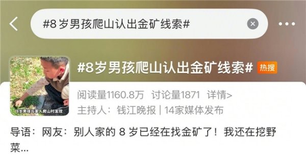 登录入口 8岁小孩哥爬山挖野菜，偶然用豆包发现款矿足迹